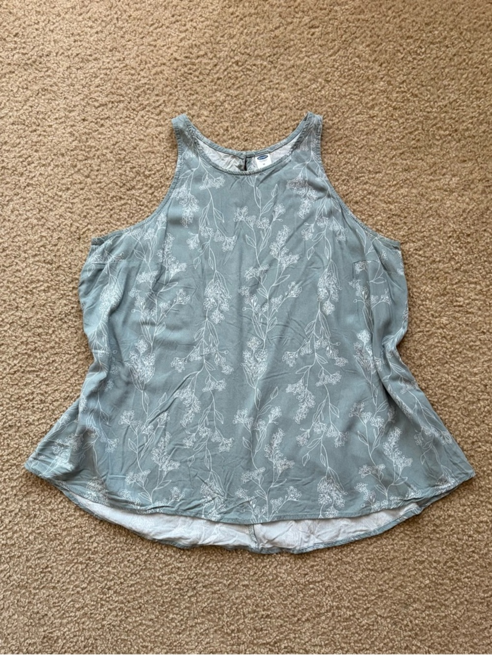 Old Navy Pale Blue Floral High Neck Cami